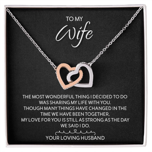 My Wife | You are my everything - Interlocking Hearts necklace